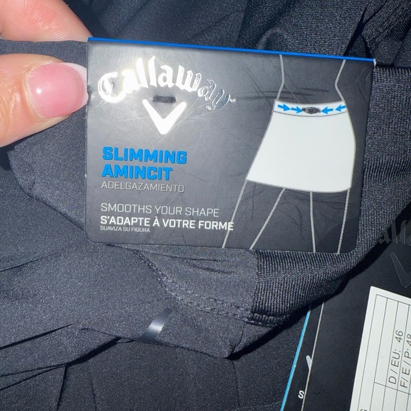 Callaway Black Midi A-Line Pleated Skort - Picture 2 of 8